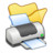 Folder yellow printer Icon